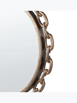 Beliani Spiegel<Dekospiegel YEBRA in Gold - (W) 46 x (H) 46 x (L) 4 cm