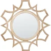 Beliani Spiegel<Dekospiegel ZAPOPAN in Braun/Weiß - (W) 60 x (H) 60 x (L) 2 cm