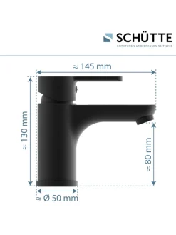 Franz Joseph Schütte Badarmaturen<DENVER Waschtischarmatur, Schwarz matt