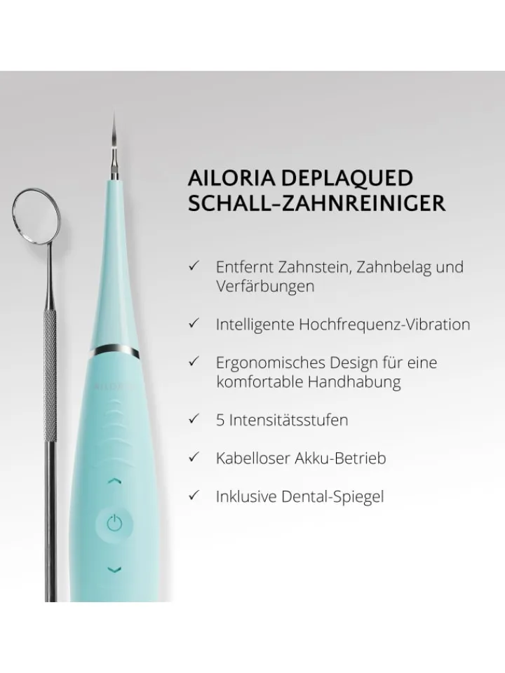 Ailoria Zahn & Mundpflege<DEPLAQUED Schall-Zahnreiniger in türkis