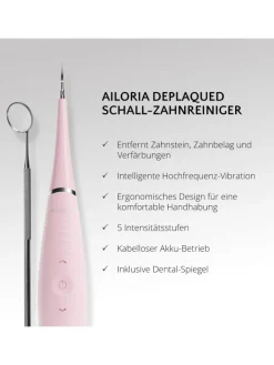 Ailoria Zahn & Mundpflege<DEPLAQUED Schall-Zahnreiniger in pink
