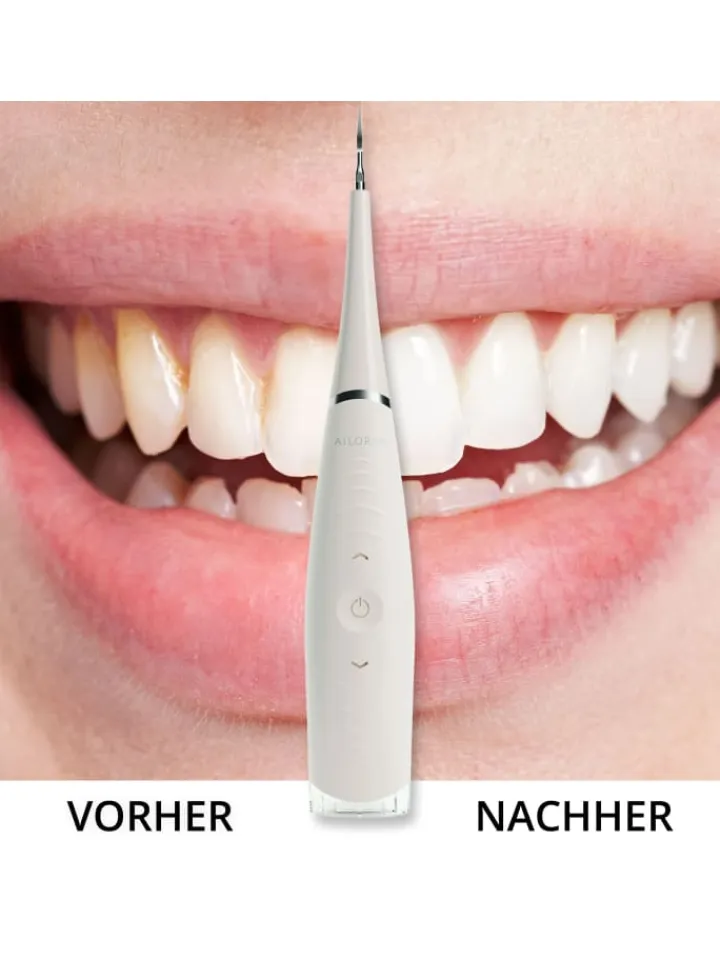 Ailoria Zahn & Mundpflege<DEPLAQUED Schall-Zahnreiniger in weiß