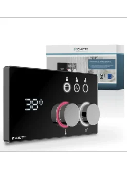 Schütte Badarmaturen<Digitales Duschsystem ''Aquadot'' in Schwarz/ Chrom