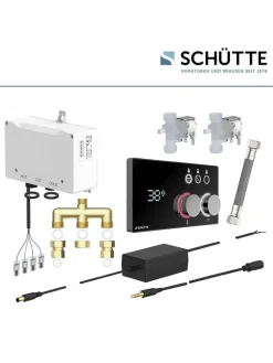 Schütte Badarmaturen<Digitales Duschsystem ''Aquadot'' in Schwarz/ Chrom