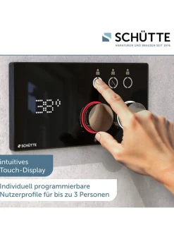 Schütte Badarmaturen<Digitales Duschsystem ''Aquadot'' in Schwarz/ Chrom