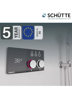 Schütte Badarmaturen<Digitales Duschsystem ''Aquadot'' in Schwarz/ Chrom