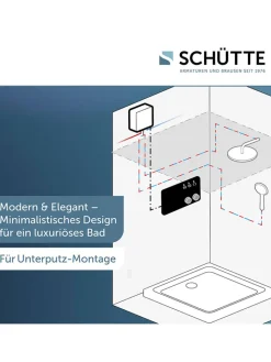 Schütte Badarmaturen<Digitales Duschsystem ''Aquadot'' in Schwarz/ Chrom