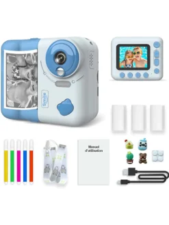 Techkidz Foto & Video<Digitalkamera mit Sofortdruck "Instakid" in Hellblau - ab 6 Jahren
