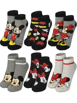 MINNIE MOUSE Adventskalender<Disney Socken Adventskalender 12 Paar kurz und lang in Mehrfarbig
