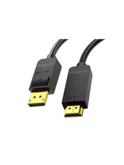 Wisam® Tablets, Konsolen & Elektronisches Spielzeug<DisplayPort 1.2 auf HDMI 1.4 Kabel - HDMI Adapter 2m, 4K 30Hz (Schwarz)