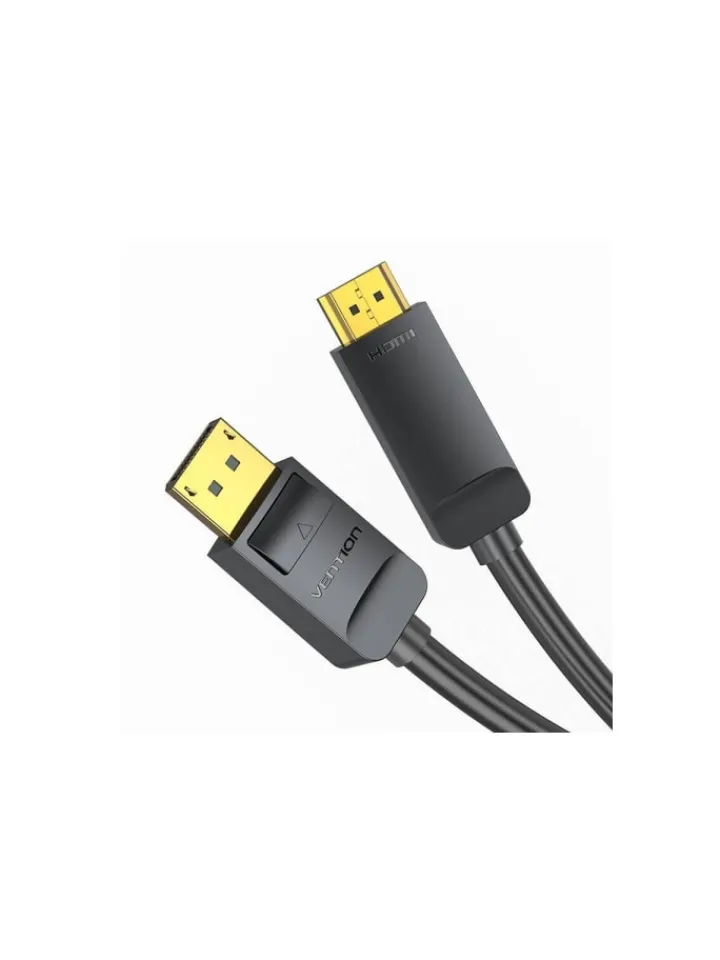 Wisam® Tablets, Konsolen & Elektronisches Spielzeug<DisplayPort 1.2 auf HDMI 1.4 Kabel - HDMI Adapter 2m, 4K 30Hz (Schwarz)
