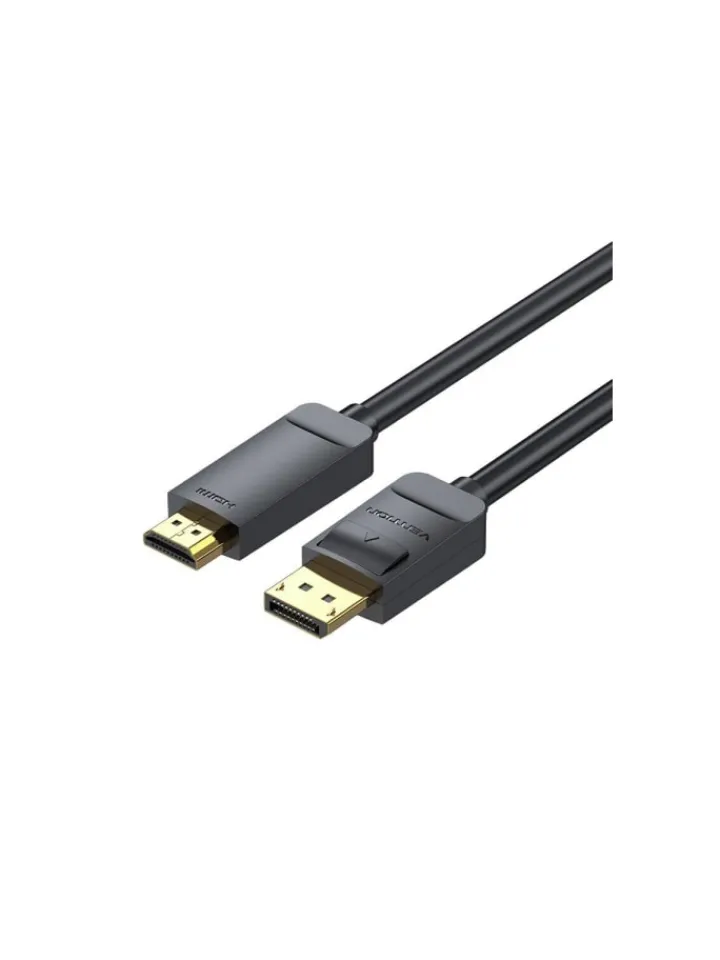 Wisam® Tablets, Konsolen & Elektronisches Spielzeug<DisplayPort 1.2 auf HDMI 1.4 Kabel - HDMI Adapter 2m, 4K 30Hz (Schwarz)