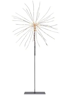 STAR Trading Lichterketten & Deko-Leuchten<3D-LED-Standstern "Firework" in Silber - (H)50 cm
