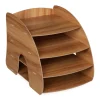 relaxdays Büro- & Schulbedarf<Dokumentenablage in Dunkelbraun - (B)25,5 x (H)27 x (T)34,5 cm