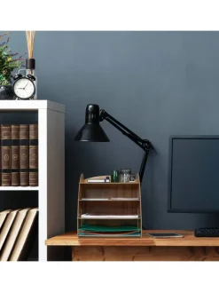 relaxdays Büro- & Schulbedarf<Dokumentenablage in Dunkelbraun - (B)25,5 x (H)27 x (T)34,5 cm