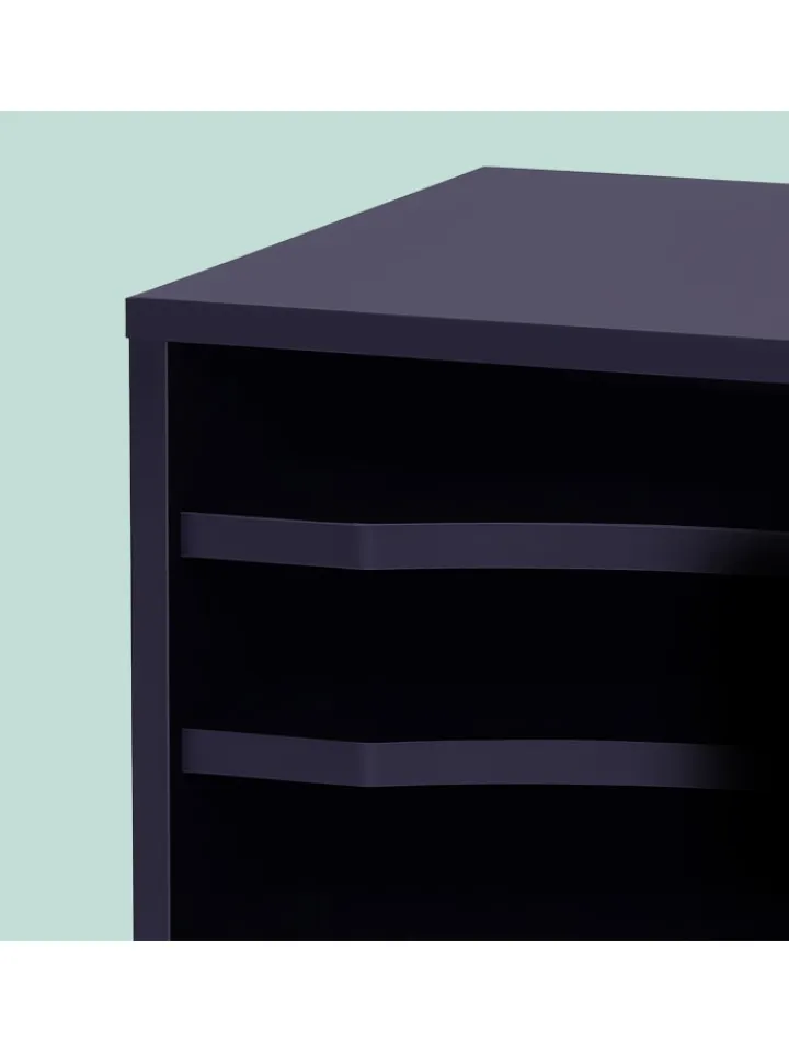 relaxdays Büro- & Schulbedarf<Dokumentenablage in Schwarz - (B)35,5 x (H)33 x (T)25 cm