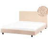 Beliani Betten & Matratzen<Doppelbett ALBI in Beige/Schwarz - (W) 155 x (H) 94 x (L) 211 cm