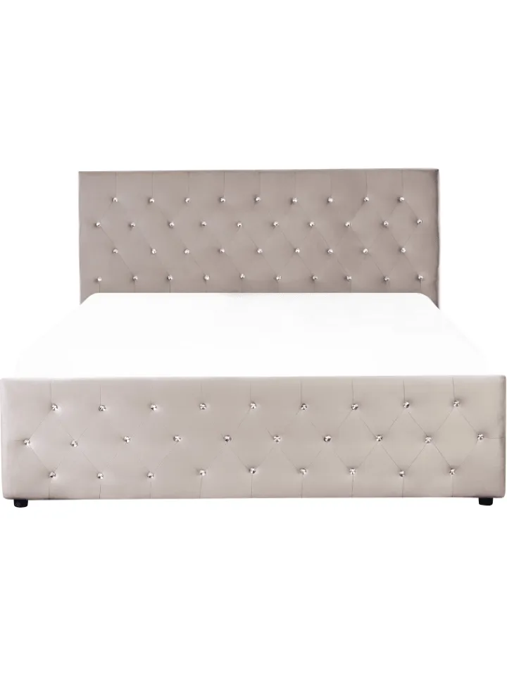 Beliani Betten & Matratzen<Doppelbett AMIENS in Beige - (W) 171 x (H) 109 x (L) 217 cm