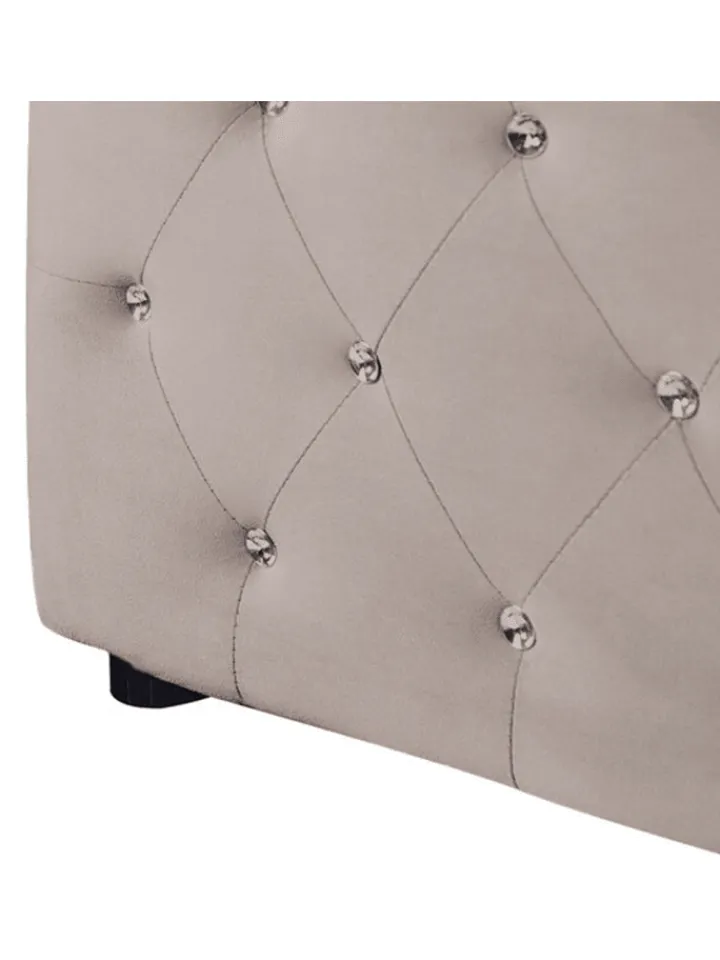 Beliani Betten & Matratzen<Doppelbett AMIENS in Beige - (W) 171 x (H) 109 x (L) 217 cm