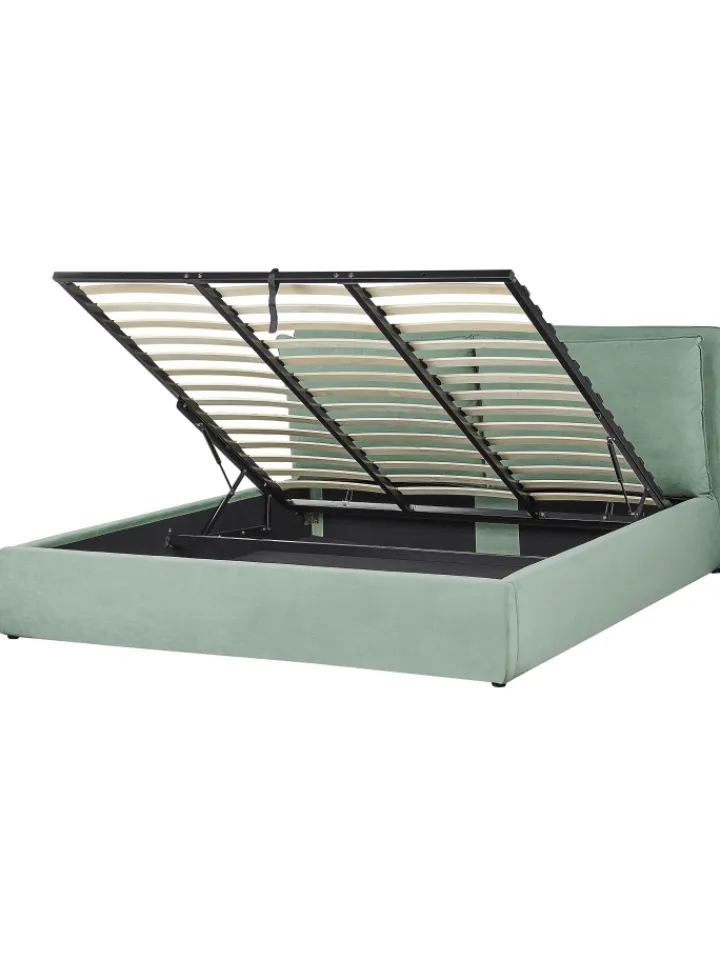 Beliani Betten & Matratzen<Doppelbett BAJONNA in Grün - (W) 204 x (H) 102 x (L) 235 cm