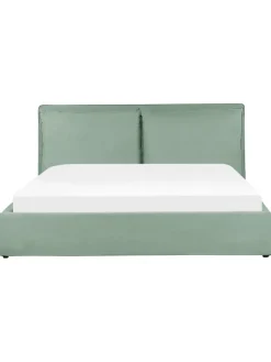 Beliani Betten & Matratzen<Doppelbett BAJONNA in Grün - (W) 204 x (H) 102 x (L) 235 cm
