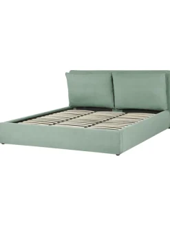 Beliani Betten & Matratzen<Doppelbett BAJONNA in Grün - (W) 204 x (H) 102 x (L) 235 cm
