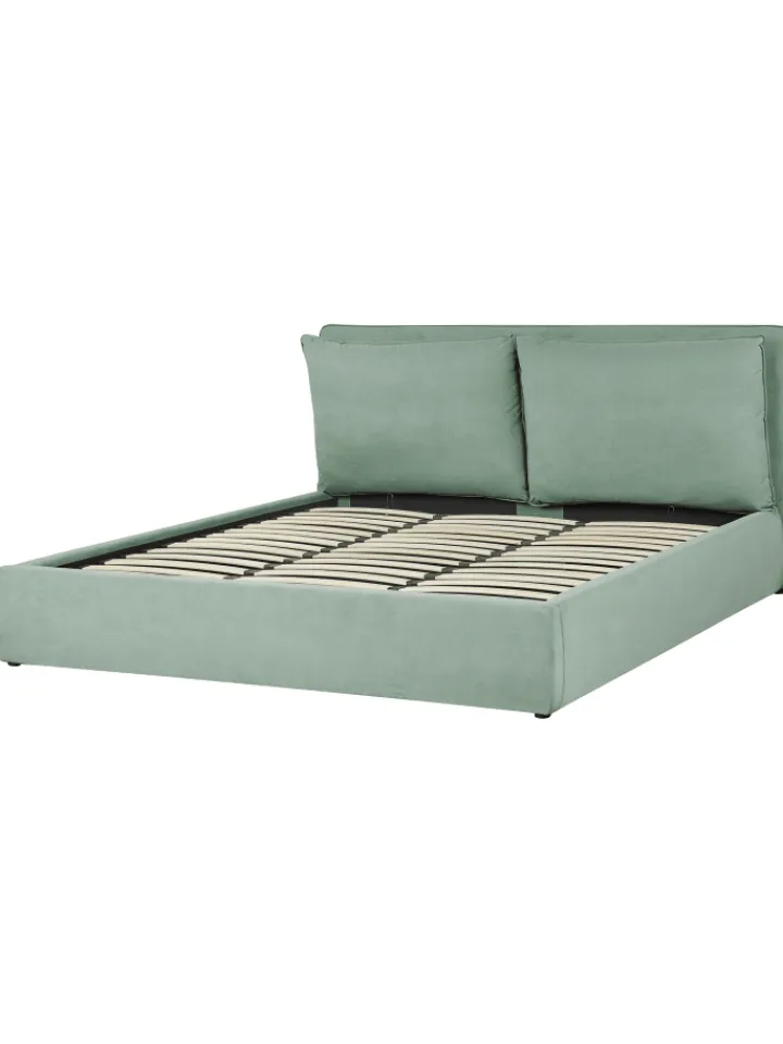 Beliani Betten & Matratzen<Doppelbett BAJONNA in Grün - (W) 204 x (H) 102 x (L) 235 cm
