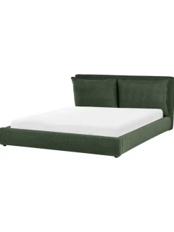 Beliani Betten & Matratzen<Doppelbett BAJONNA in Grün/Schwarz - (W) 200 x (H) 94 x (L) 235 cm