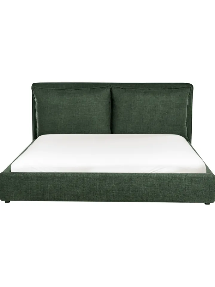 Beliani Betten & Matratzen<Doppelbett BAJONNA in Grün/Schwarz - (W) 200 x (H) 94 x (L) 235 cm