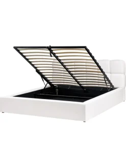 Beliani Betten & Matratzen<Doppelbett BASTON in Weiß - (W) 192 x (H) 94 x (L) 227 cm