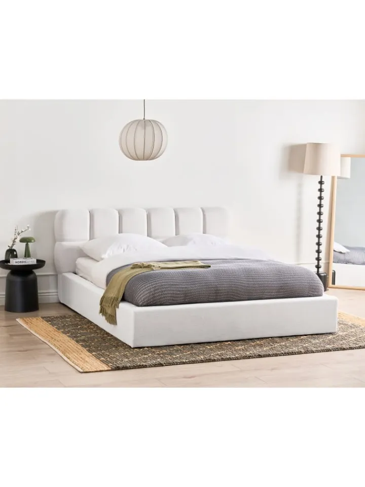 Beliani Betten & Matratzen<Doppelbett BASTON in Weiß - (W) 192 x (H) 94 x (L) 227 cm
