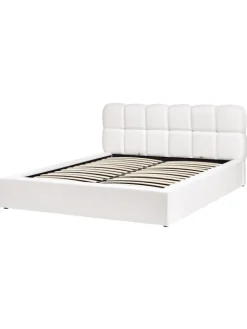 Beliani Betten & Matratzen<Doppelbett BASTON in Weiß - (W) 192 x (H) 94 x (L) 227 cm