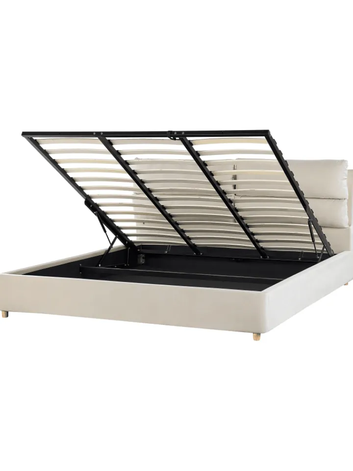 Beliani Betten & Matratzen<Doppelbett BATILLY in Beige - (W) 194 x (H) 105 x (L) 224 cm