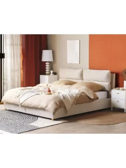 Beliani Betten & Matratzen<Doppelbett BATILLY in Beige - (W) 194 x (H) 105 x (L) 224 cm