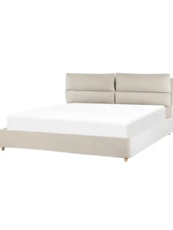 Beliani Betten & Matratzen<Doppelbett BATILLY in Beige - (W) 194 x (H) 105 x (L) 224 cm