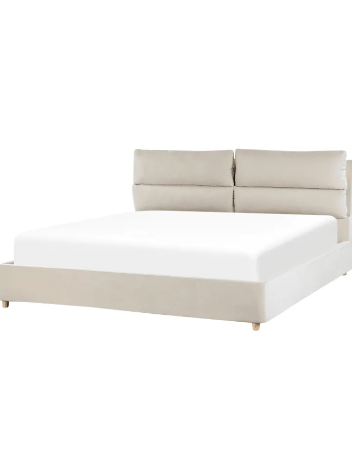 Beliani Betten & Matratzen<Doppelbett BATILLY in Beige - (W) 194 x (H) 105 x (L) 224 cm