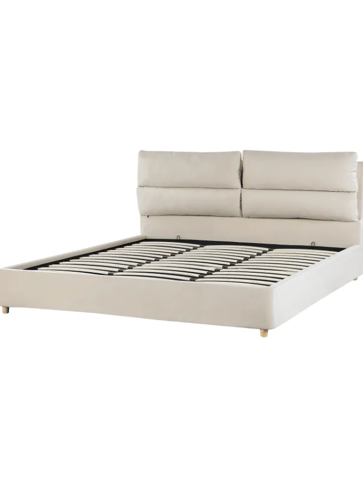 Beliani Betten & Matratzen<Doppelbett BATILLY in Beige - (W) 194 x (H) 105 x (L) 224 cm