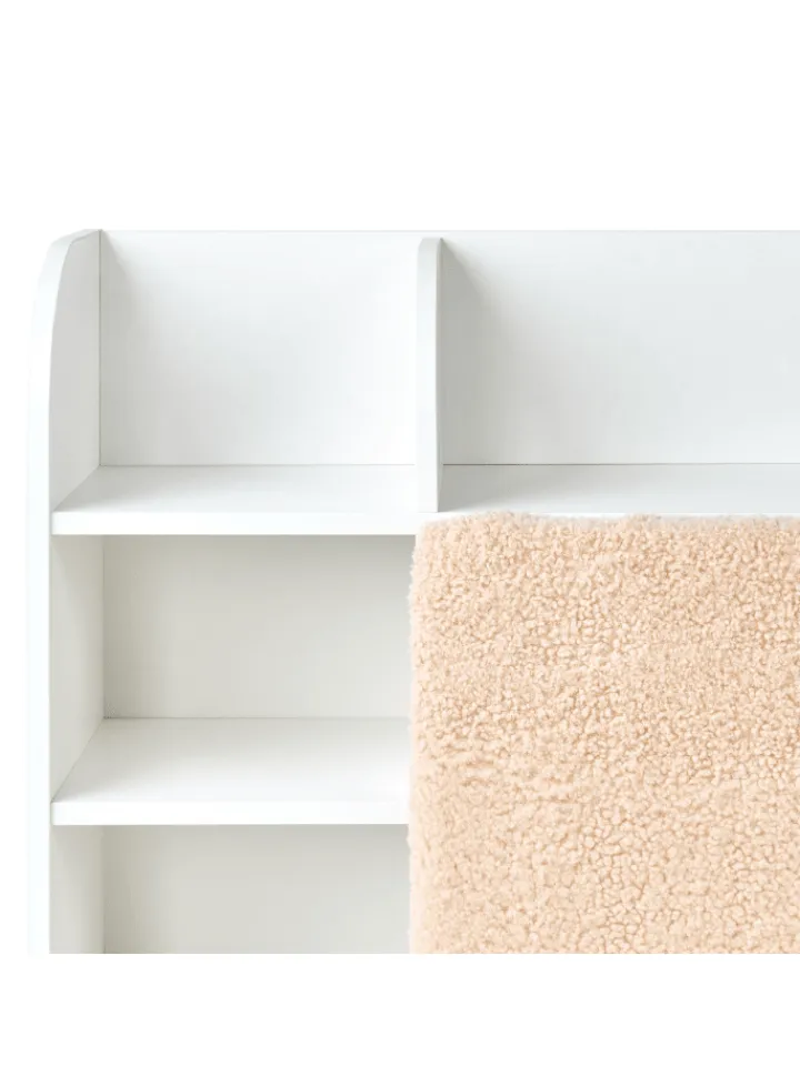 Beliani Betten & Matratzen<Doppelbett BIZOU in Weiß/Beige - (W) 168 x (H) 110 x (L) 227 cm