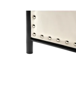 Beliani Betten & Matratzen<Doppelbett BREUILLET in Schwarz/Beige - (W) 165 x (H) 95 x (L) 207 cm