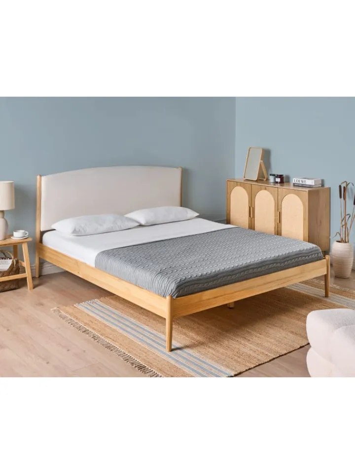 Beliani Betten & Matratzen<Doppelbett CLAIRAC in Braun - (W) 187 x (H) 100 x (L) 208 cm