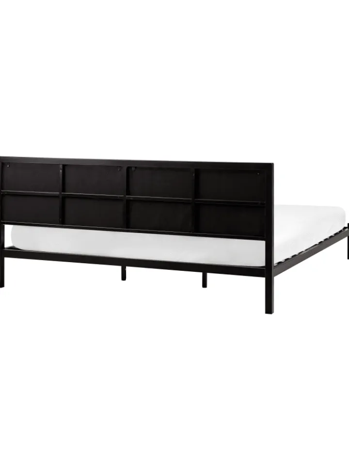 Beliani Betten & Matratzen<Doppelbett CLAMART in Schwarz/Beige - (W) 187 x (H) 85 x (L) 210 cm
