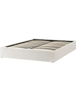 Beliani Betten & Matratzen<Doppelbett DINAN in Weiß - (W) 167 x (H) 31 x (L) 214 cm