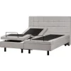 Beliani Betten & Matratzen<Doppelbett DUKE in Grau/Schwarz - (W) 161 x (H) 102 x (L) 216 cm