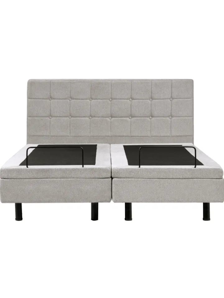 Beliani Betten & Matratzen<Doppelbett DUKE in Grau/Schwarz - (W) 161 x (H) 102 x (L) 216 cm