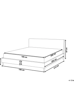 Beliani Betten & Matratzen<Doppelbett FITOU in Gelb/Braun - (W) 190 x (H) 87 x (L) 214 cm