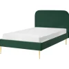Beliani Betten & Matratzen<Doppelbett FLAYAT in Grün/Gold - (W) 133 x (H) 109 x (L) 215 cm