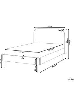Beliani Betten & Matratzen<Doppelbett FLAYAT in Grün/Gold - (W) 133 x (H) 109 x (L) 215 cm