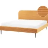 Beliani Betten & Matratzen<Doppelbett FLAYAT in Orange/Schwarz - (W) 193 x (H) 109 x (L) 215 cm
