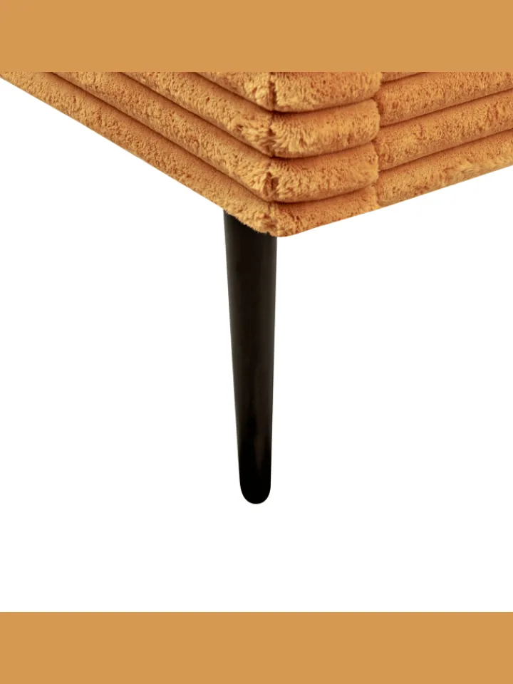 Beliani Betten & Matratzen<Doppelbett FLAYAT in Orange/Schwarz - (W) 193 x (H) 109 x (L) 215 cm
