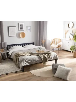 Beliani Betten & Matratzen<Doppelbett FLORAC in Blau - (W) 147 x (H) 70 x (L) 208 cm